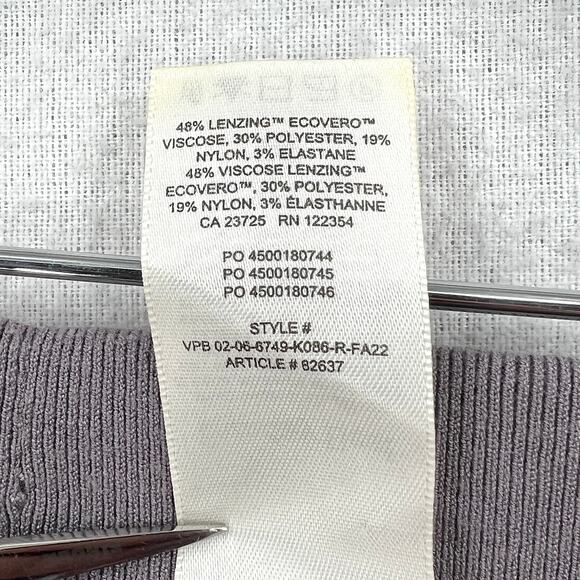 ARITZIA SUNDAY BEST Posie Pant Medium Purple Gray Pull on Stretch Knit Flare - Picture 9 of 16